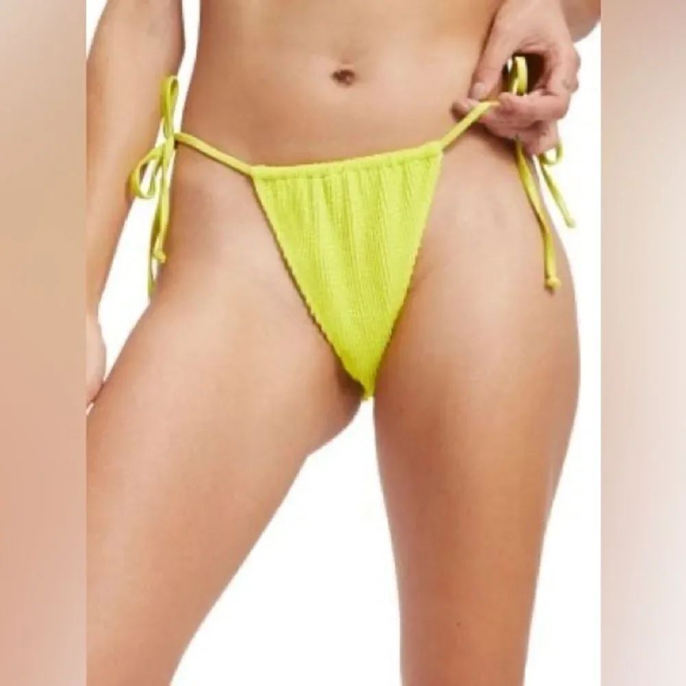 GOOD AMERICAN Always Fits Bikini Bottom Electric Yellow Size 1/2